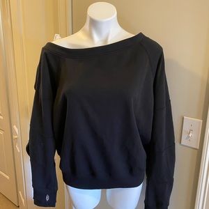 Free People Black Sweatshirt Top Medium